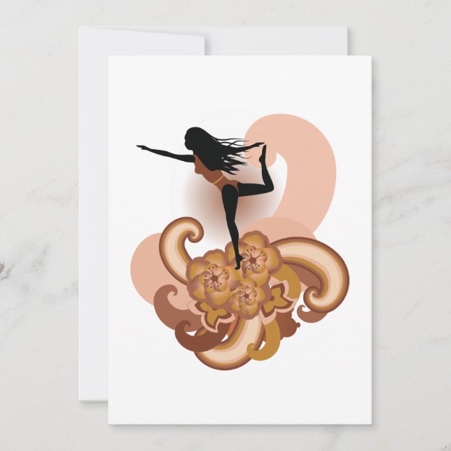 Woman Doing Yoga Invitation (Front)