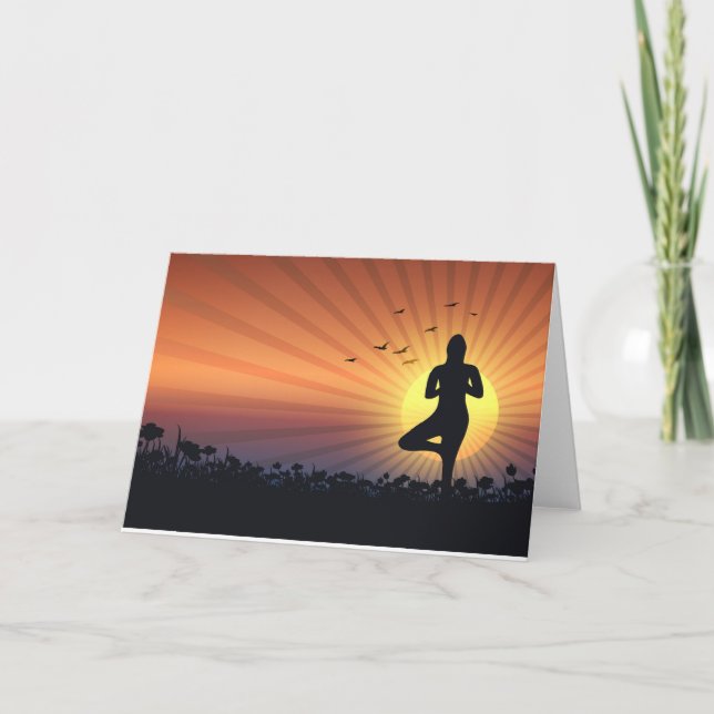  Woman doing yoga Invitation (Front)