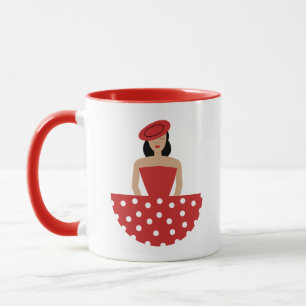 Woman dressed in a flamenco suit mug