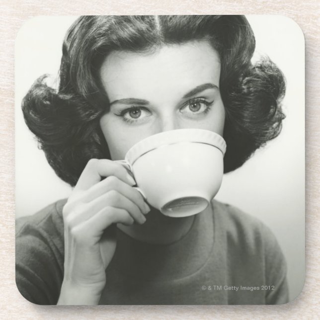 Woman Drinking Coaster (Front)