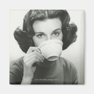 Woman Drinking Magnet