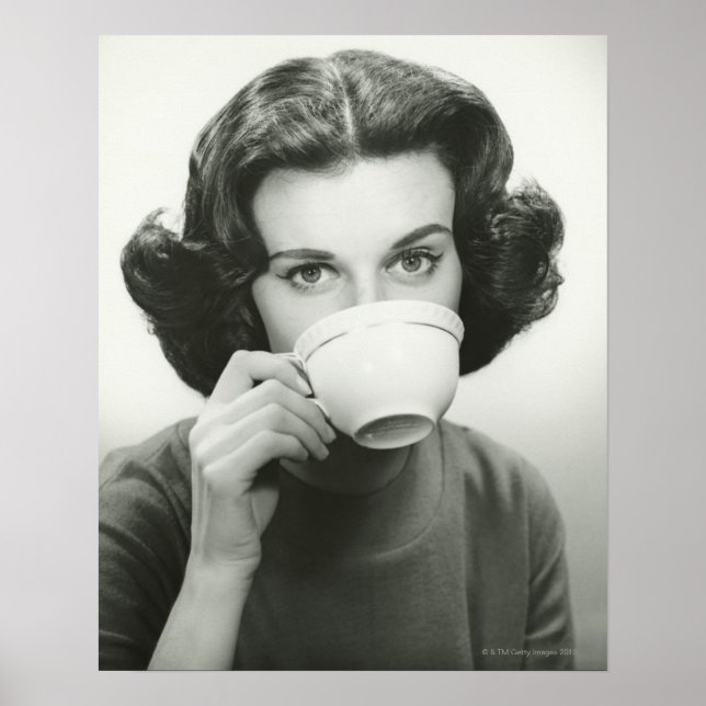 Woman Drinking Poster (Front)