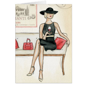 Woman Drinking Red Wine