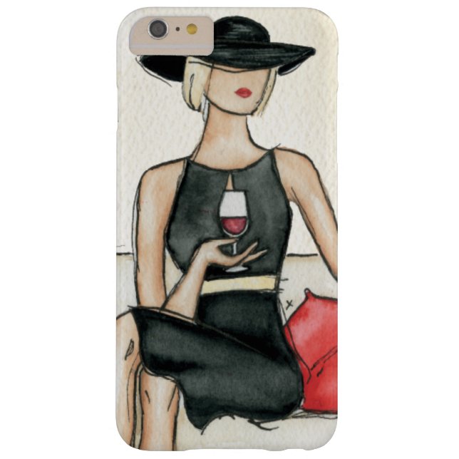 Woman Drinking Red Wine Case-Mate iPhone Case (Back)
