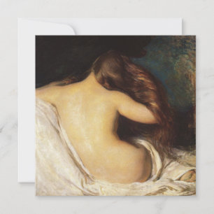 Woman Drying Her Hair (by Joseph DeCamp) Card