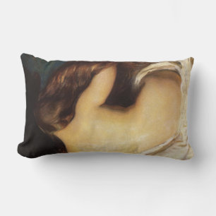 Woman Drying Her Hair (by Joseph DeCamp) Lumbar Cushion