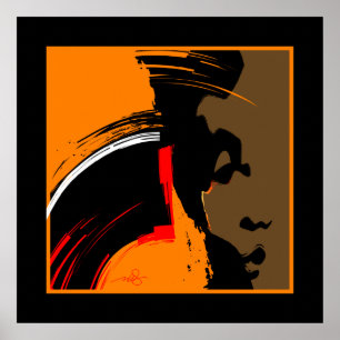 Woman Emerging Abstract Art Poster