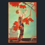 Woman Exotic Vintage Painting Poster<br><div class="desc">Vintage painting of an exotic art deco woman.</div>