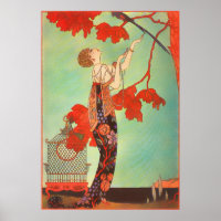 Woman Exotic Vintage Painting