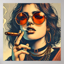 Woman Exuding A Rebellious & Cool Attitude