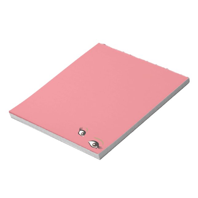 Woman eyes notepad (Rotated)