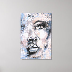 Woman Face Abstract Art Canvas Print Painting