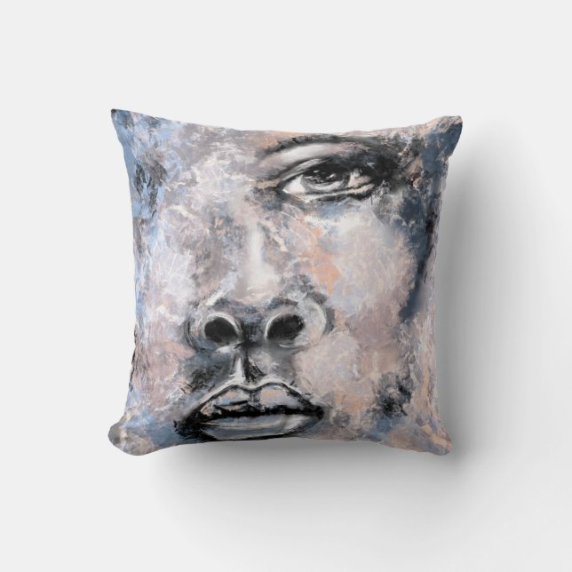 Woman Face - Abstract Art Modern Style Painting  Cushion (Front)
