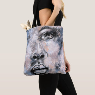 Woman Face - Abstract Art Modern Style Painting Tote Bag