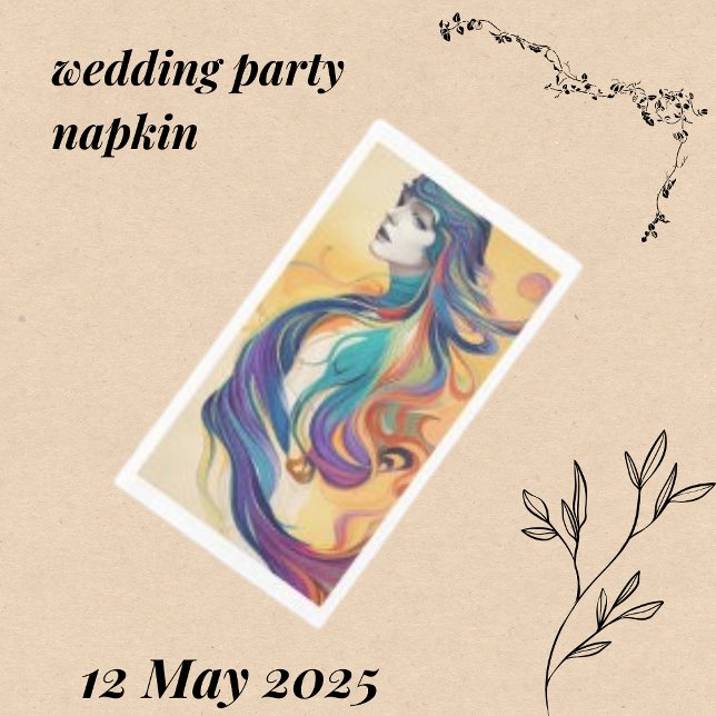  Woman Face Avatar  Modern Guest Towel  Napkin (Creator Uploaded)