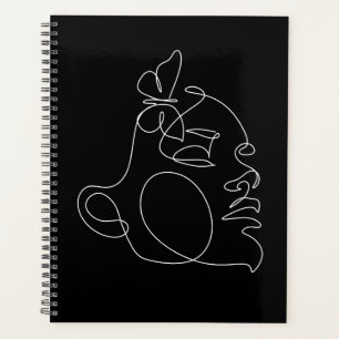 Woman Face Line Art Planner