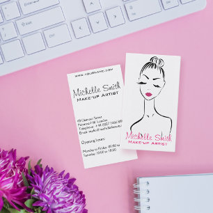 Woman face Make-up artist business card design
