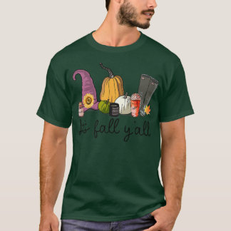 Woman fall vibes Halloween October autumn thanksgi T-Shirt
