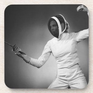 Woman Fencing Coaster