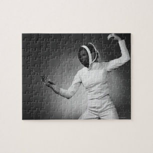 Woman Fencing Jigsaw Puzzle