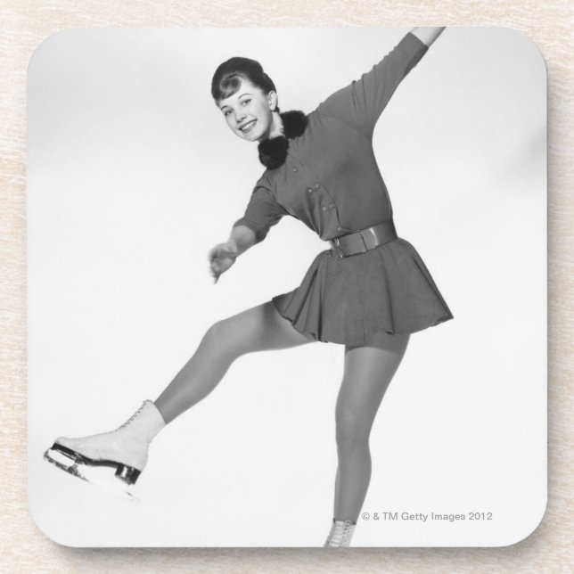 Woman Figure Skating Coaster (Front)