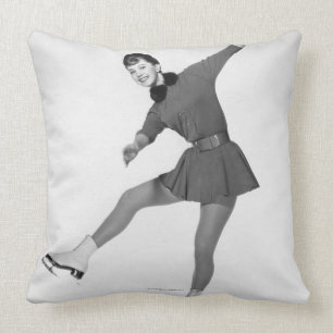 Woman Figure Skating Cushion