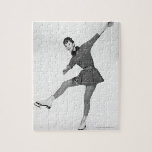 Woman Figure Skating Jigsaw Puzzle