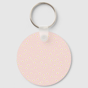 woman, floral + pattern, summer + blossoms, yellow key ring