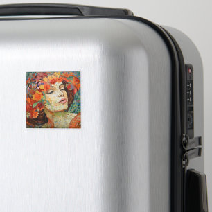 Woman Flower Crown Mosaic Magnet