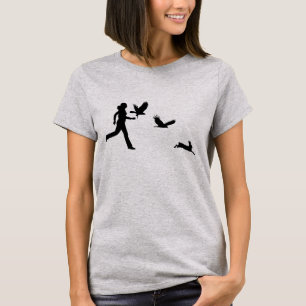 Woman Flying Harris Hawks T-Shirt