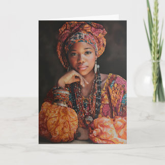 Woman from Chad - African Woman Ethnic Portrait Card