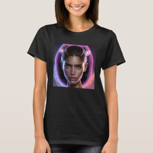 Woman Futuristic Space Helmet Astronaut Travel Wo T-Shirt