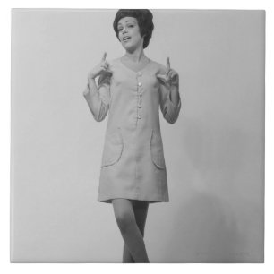 Woman Gesturing Ceramic Tile