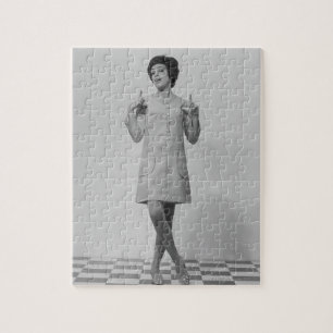 Woman Gesturing Jigsaw Puzzle