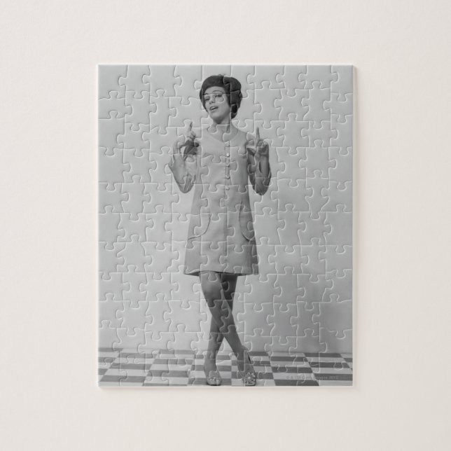 Woman Gesturing Jigsaw Puzzle (Vertical)