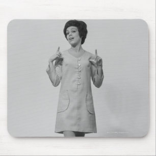 Woman Gesturing Mouse Pad