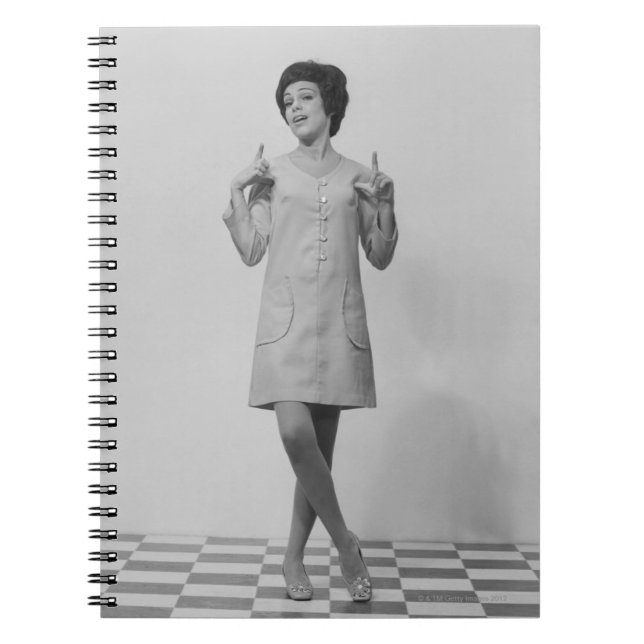 Woman Gesturing Notebook (Front)