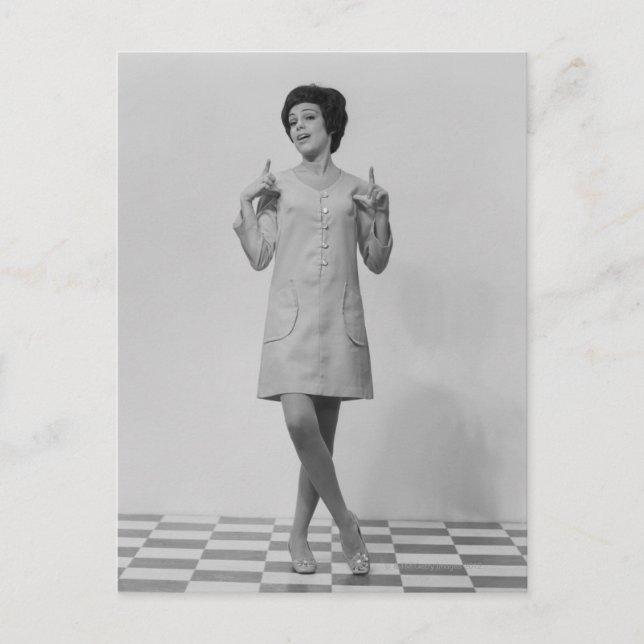 Woman Gesturing Postcard (Front)