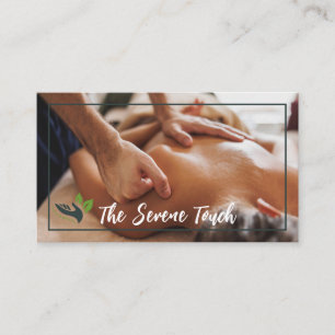 Woman Getting Back Massage Business Card