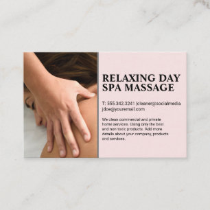 Woman Getting Massaged  Business Card