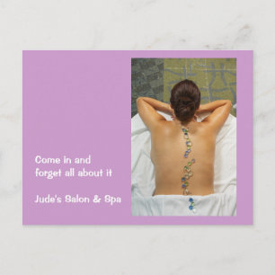 Woman Getting Stone Massage Postcard