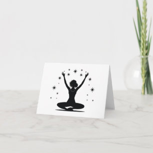 Woman Gift: Yoga Pose 7 Blank Greeting  Card