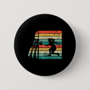 Woman Girls Racket Female Shuttle Athlete Badminto 6 Cm Round Badge