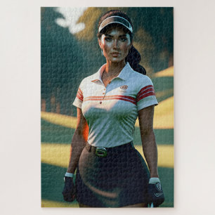 Woman Golfer 1014 piece Jigsaw Puzzle