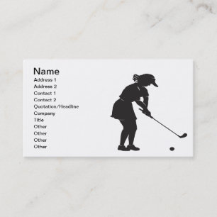 Woman Golfer Business Card