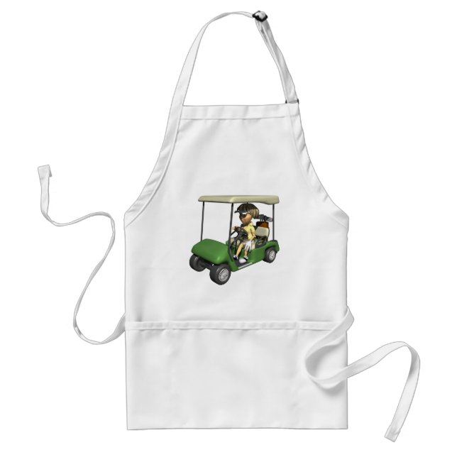 Woman Golfer Cart Standard Apron (Front)