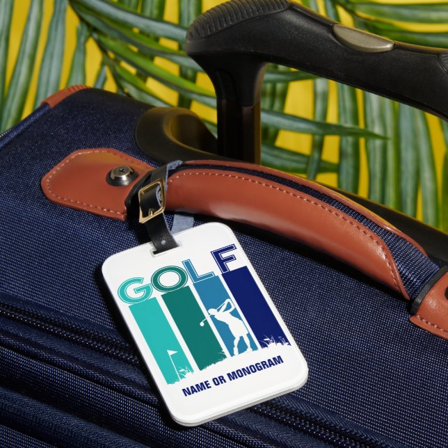 Woman Golfer Luggage Tag (Front Insitu 1)