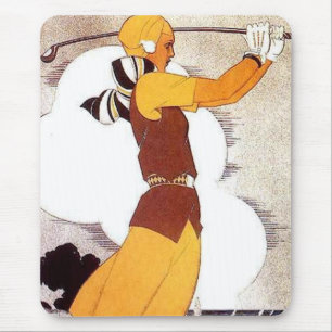 Woman Golfer Mouse Pad