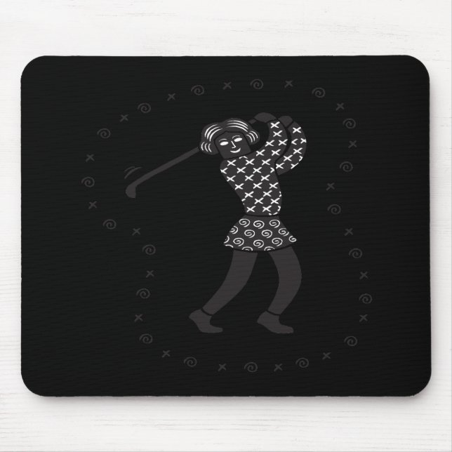 Woman Golfer Mouse Pad (Front)