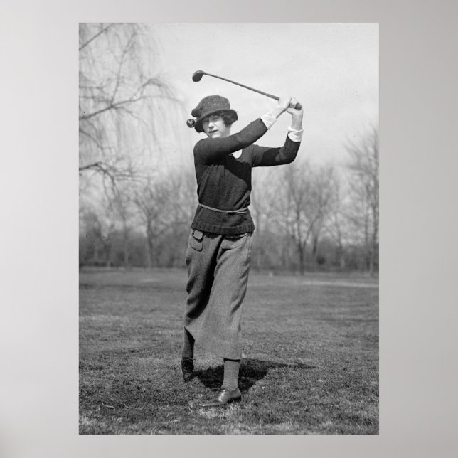 Woman Golfing: 1920s Poster (Front)